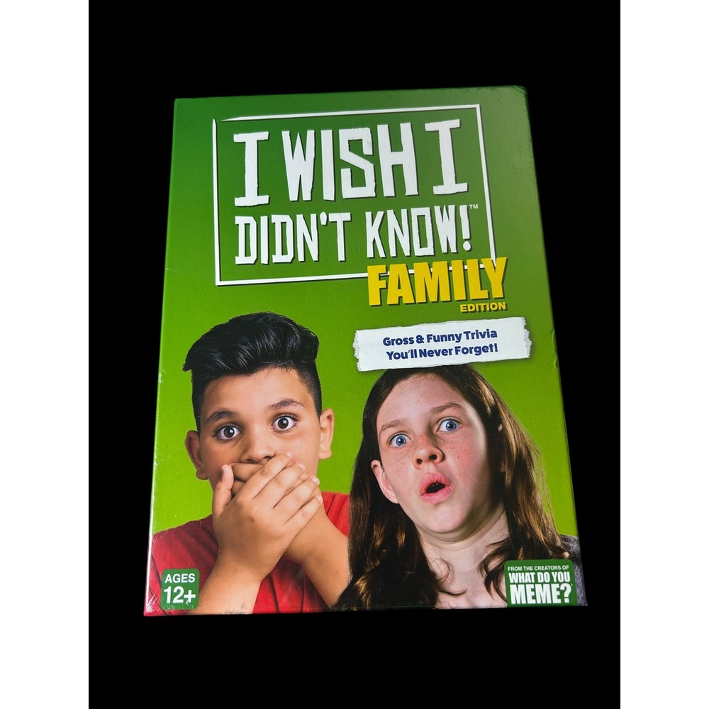 I Wish I Didn't Know Family Edition Trivia Card Game What Do You Meme Ages 12+